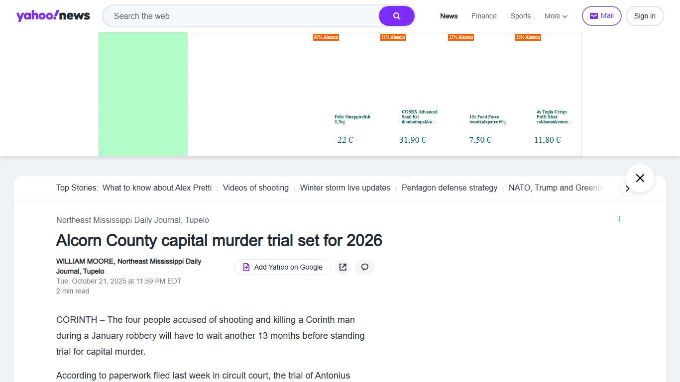 Alcorn County capital murder trial set for 2026
